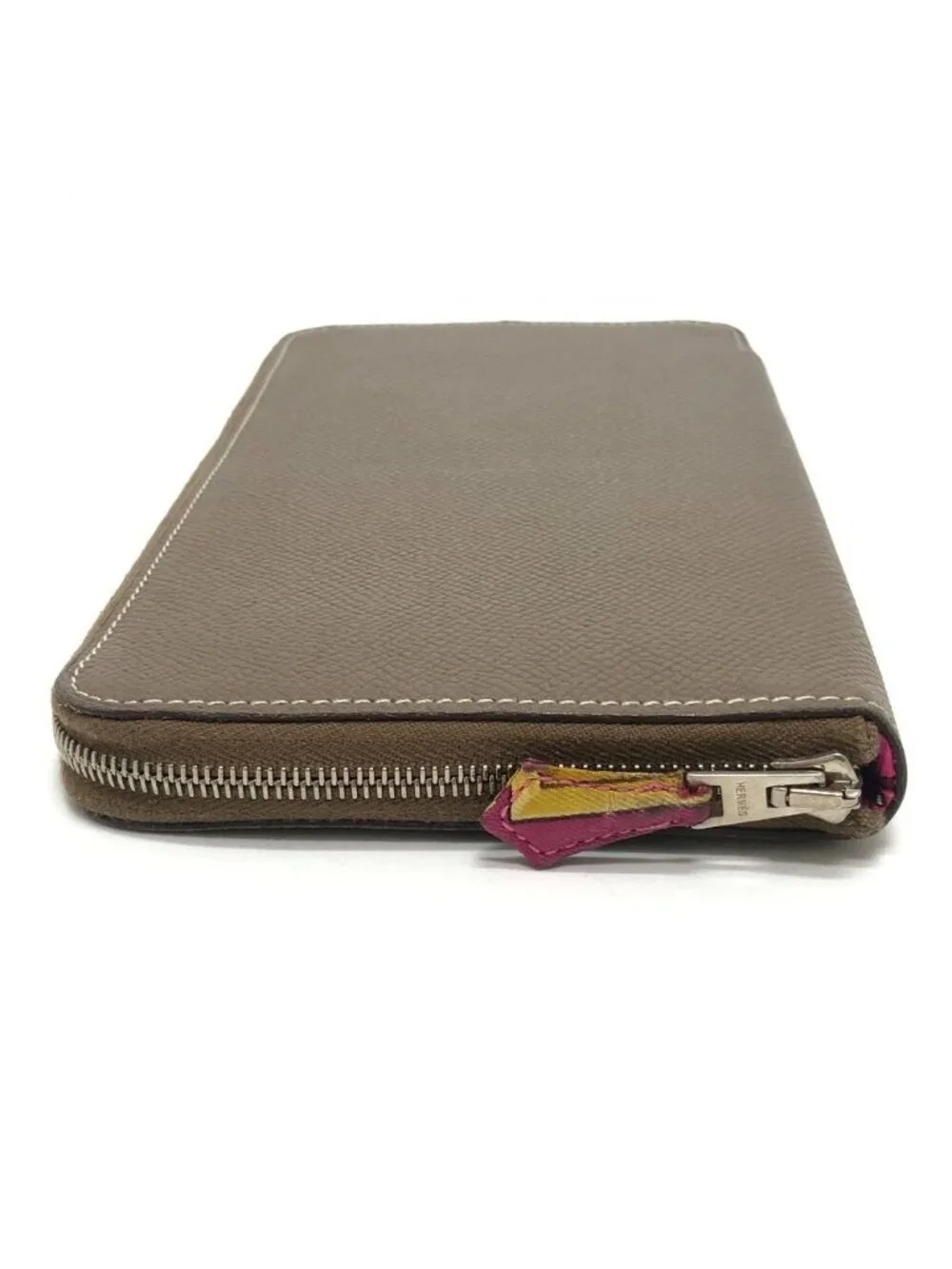 Hermes Wallet Azap Long Silk In Veau Etoupe Brown